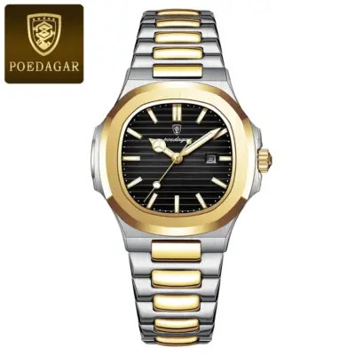 Poedagar Watch Model 613 Toton ar Dial Black Colour Watch এক পিস ব্যাটারি ফ্রি।