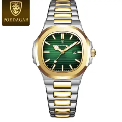 Poedagar Watch Model 613 Toton ar Dial Green Colour Watch For Man এক পিস ব্যাটারি ফ্রি।