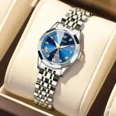 WOMEN OLEVS MODEL 9931 TOTON AR DIAL WHITE WOMEN WATCH - PUSH LOCK + এক পিস ব্যাটারি ফ্রি।