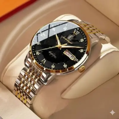 POEDAGAR MODEL 836 TOTON AR DIAL BLACK COLOUR WATCH FOR MAN + এক পিস ব্যাটারি ফ্রি।