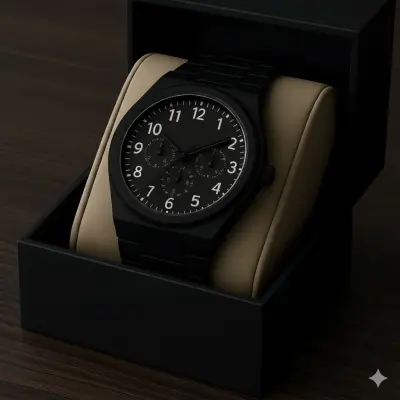 Arabic Plastic Carbon Fiber body Watch Full Black Colour Watch Dial one two three mix chornograf