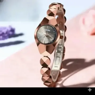 Rado Ladis Watch Model 5590 Rose Golden Colour Watch Ladis + এক পিস ব্যাটারি ফ্রি।