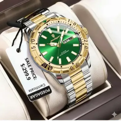 POEDAGAR WATCH MODEL 959 TOTON AR DIAL GREEN COLOUR WATCH FOR MAN