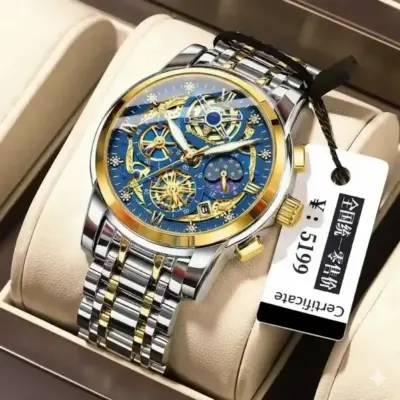 POEDAGAR WATCH MODEL 984 TOTON AR DIAL BLUE COLOUR MAN WATCH