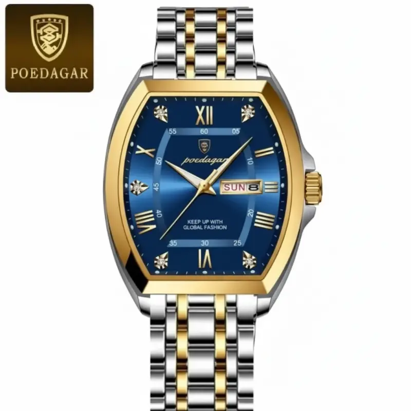 POEDAGAR WATCH MODEL 958 TOTON AR DIAL BLUE COLOUR WATCH FOR MANv