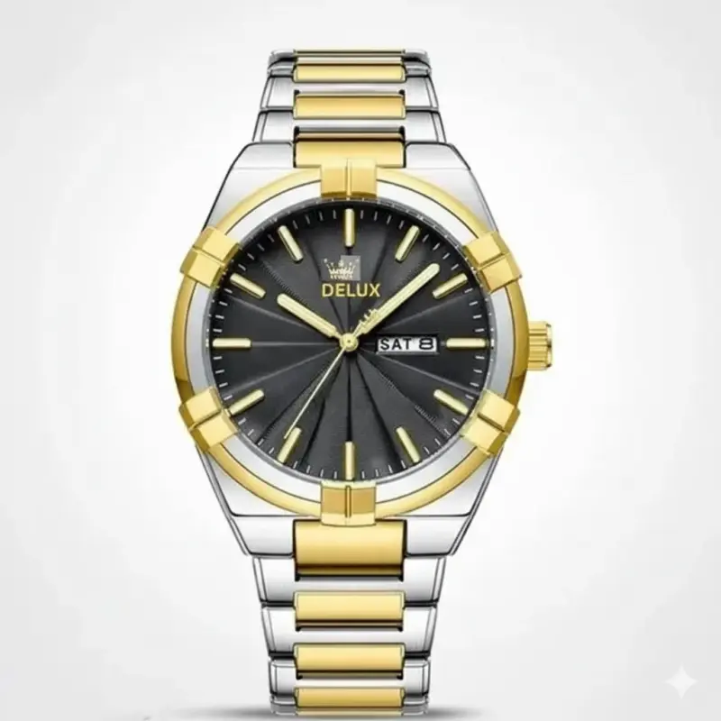 DELUX WATCH MODEL 2250 TOTON AR DIAL BLACK COLOUR WATCH FOR MAN