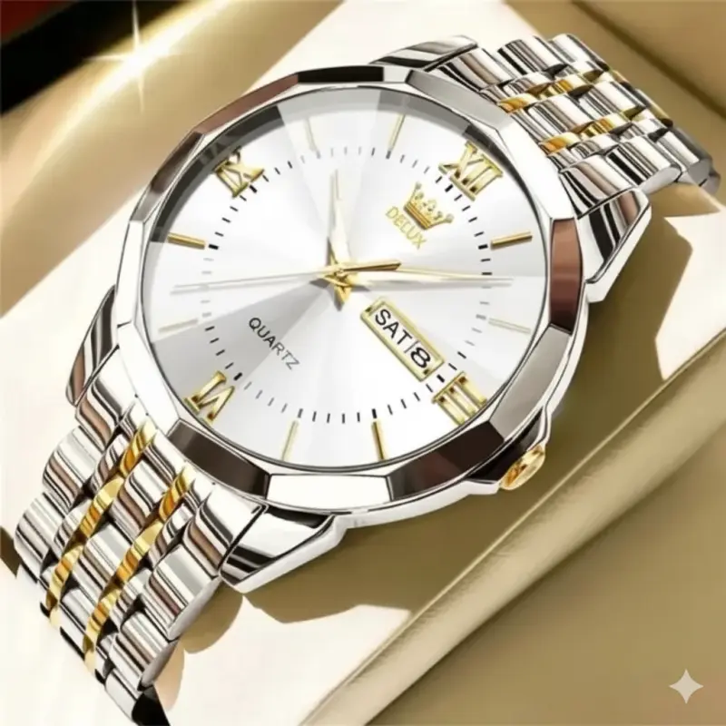 DELUX WATCH MODEL 2255 TOTON AR DIAL WHITE COLOUR WATCH FOR MAN